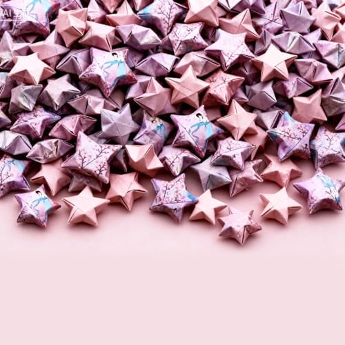 Origami Paper Stars, Colorful Handcraft Origami Lucky Star Paper DIY Paper Arts Creativity Hand Art Crafts (Cherry Blossom Girl(540) sheets) - Image 3