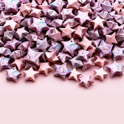 Origami Paper Stars, Colorful Handcraft Origami Lucky Star Paper DIY Paper Arts Creativity Hand Art Crafts (Cherry Blossom Girl(540) sheets) - Image 3