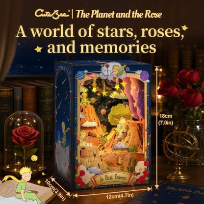 CUTEBEE The Little Prince Book Nook Kit DIY Miniature House Kit - Image 2