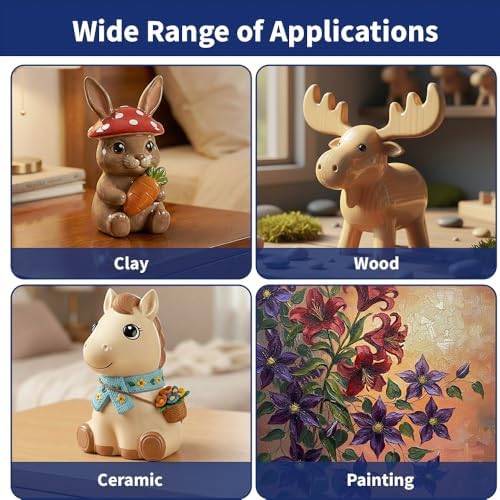 OSBANG 100ML Air Dry Clay Glaze, Matte Finish Air Dry Clay Varnish, Helps Prevent Cracking, Scratches and Wear, Clear Sealant for Ceramics, Paintings, Wood and DIY Projects - Image 4