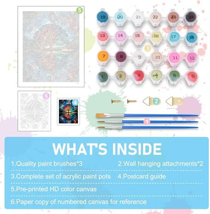 Paint by Numbers Kit for Adults, Tree of Life Acrylic Canvas Painting Set - Image 5