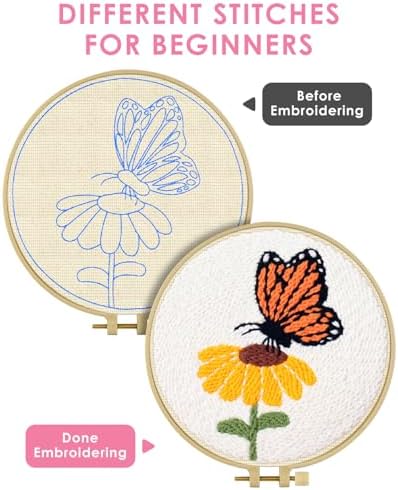 TINDTOP Punch Needle Kits, DIY Punch Embroidery Kits for Adults - Image 3