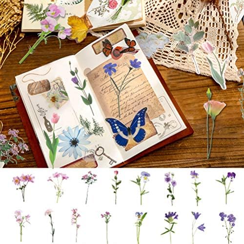 80 Pieces Natural Flower Stickers for Scrapbooking, Self-Adhesive - Image 5