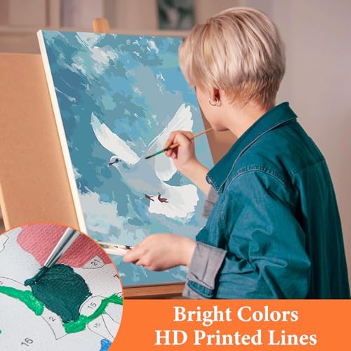 6 Pack Paint by Numbers Kit for Adults Jesus, Without Frame 10x14 Inch - Image 5