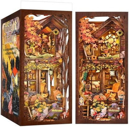 TOYQI Book Nook Kit, DIY Miniature Dollhouse Kit for Adults and Teens by TOYQI