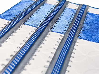 DIY Greeting Card Kit - Ribbon Cards - Handmade DIY Card Kits - Card Making Kit, Thank You & Birthday Cards - Card Kit for 10 Project Card (Platinum & Royal Blue) - Image 6