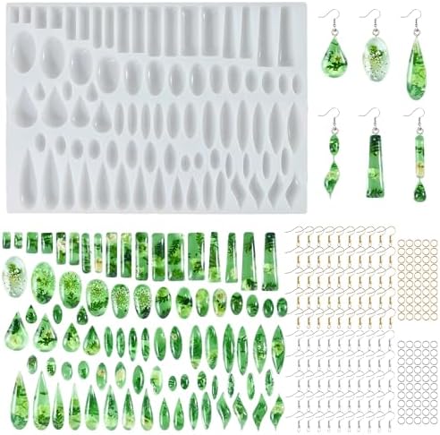 Attuslla Earring Resin Moulds Kit, Earring DIY Casting Mould Set with Ear Hook, Jump Rings or Earrings Pendants Keychains by Attuslla