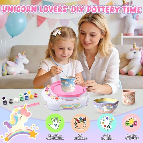 Weilim Pottery Wheel for Kids Beginners, Air-Dry Clay & Paint Kit Ages 6-12 - Image 3