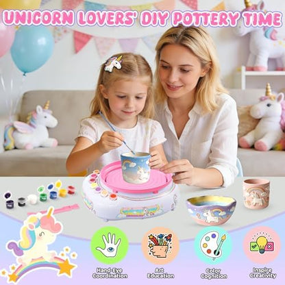 Weilim Pottery Wheel for Kids Beginners, Air-Dry Clay & Paint Kit Ages 6-12 - Image 3