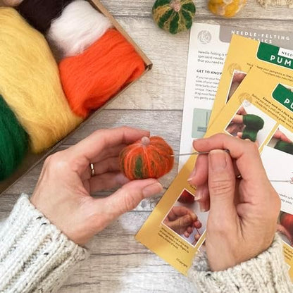 Bergin & Bath Needle Felting Kit - Pumpkins - Halloween Crafts - Make Your own Spooky Decorations! - Craft kit for Adults - Image 3