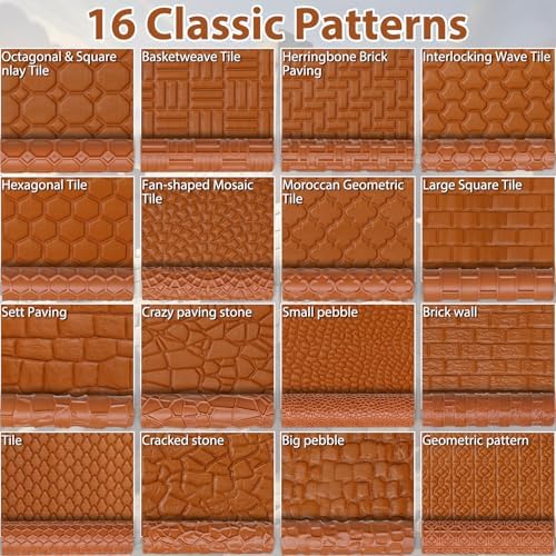 Leriton 17 Pcs Clay Texture Roller Set with Handle, Terrain - Image 3