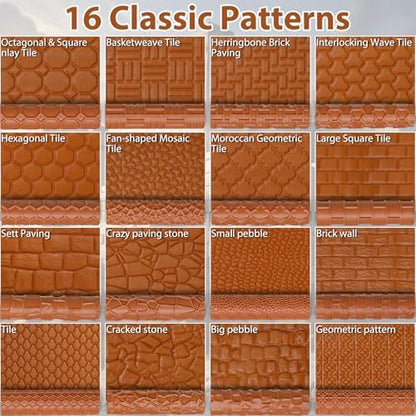 Leriton 17 Pcs Clay Texture Roller Set with Handle, Terrain - Image 3