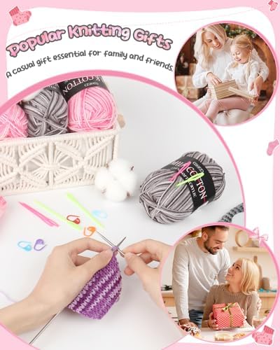 Katech Knitting Kit for Beginner Adults W/Socks Step-by-Step Instruction - Image 7