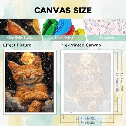 PHANTASYART Cat Paint by Numbers Kit for Adults 16x20inch - Image 4