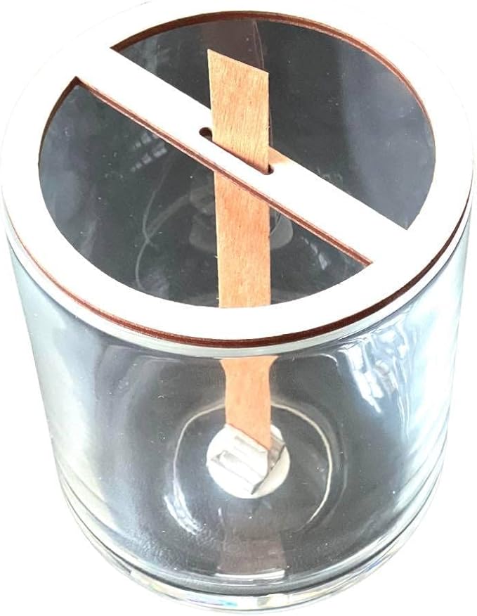 Wooden wick holder, Wick Centering Tool for Single Wooden Wick Candle, 1-Wooden Wick Stabilizer, Wooden Wick Holder, Wick Stabilizer for Candle Making (3.5")