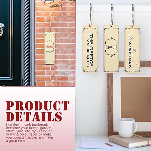 100 Sets 6 x 2 Inch Wooden Bookmarks with Holes and 10M Ropes - Image 6