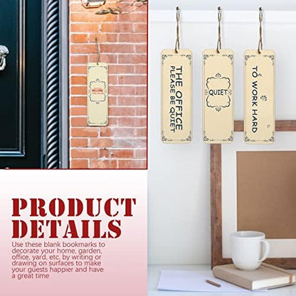 100 Sets 6 x 2 Inch Wooden Bookmarks with Holes and 10M Ropes - Image 6