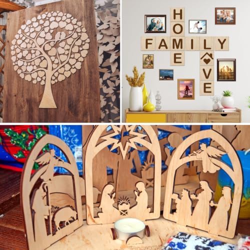 Blisstime 16PCS 6x6 Inch Wood Squares Unfinished Square Wood Pieces for Crafts,Painting, Writing, DIY Supplies, Engraving and Carving, Home Decorations (6x6 Inch 16Pcs) - Image 7