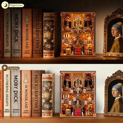 NookMaster Book Nook Kit with LED | Miniature House Kit for Adults - Image 6