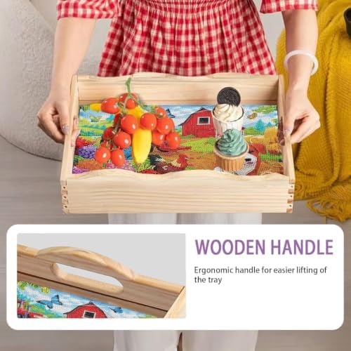 EWJRNSF Diamond Art Kits for Adults Wooden Serving Trays with Handles - Image 6