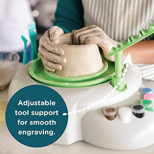 MindWare Pottery Wheel for Beginners – Kids Pottery Kit with Air-Dry Clay, Tools, and Paints, Creative Arts and Crafts Toy for Ages 7 and Up - Image 4