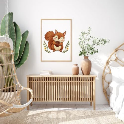 Nuberlic Embroidery Kit for Beginners Stamped Squirrel Needlepoint - Image 7
