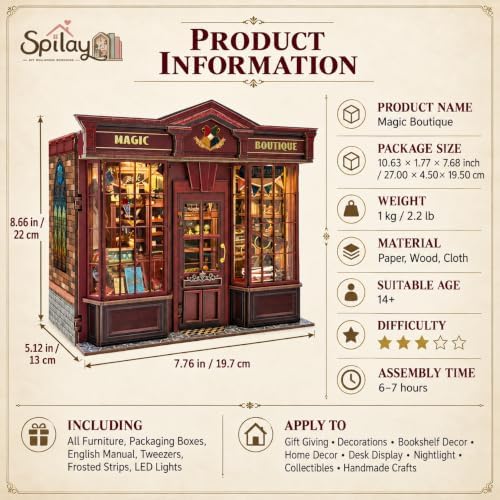 Spilay DIY Miniature House Kit for Adults, Miniature Dollhouse Building Kit - Image 2