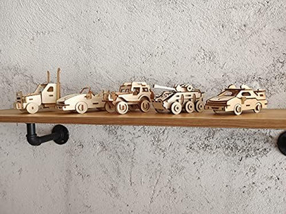 3D Wooden Car Puzzle, 6 Piece Set Wooden Car Brain Teaser Puzzles, DIY Assembly Build Model Kits, Wood Crafts STEM Gifts for for Adults & Teens Birthday Gifts Christmas - Image 4