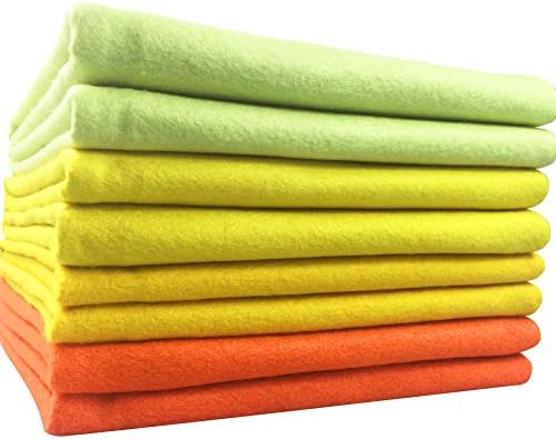 4pcs Thick 1.4mm Soft Felt Fabric Sheet Assorted Color Felt Pack DIY Craft Sewing Squares Nonwoven Patchwork (92x90cm Yellow) by flic-flac