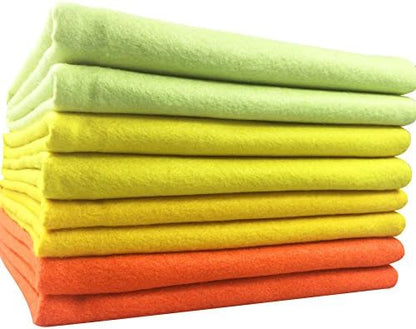 4pcs Thick 1.4mm Soft Felt Fabric Sheet Assorted Color Felt Pack DIY Craft Sewing Squares Nonwoven Patchwork (92x90cm Yellow) by flic-flac