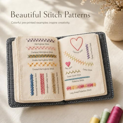 SpaLoo Embroidery Practice Kit for Beginners, Stitch Sample Book - Image 5