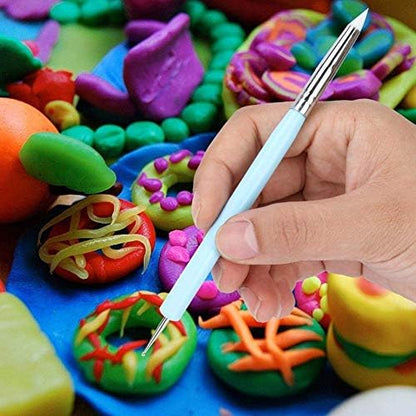 Silicone Clay Sculpting Tool - 10Pcs Modeling Dotting Tool for Pottery Craft, Rock, Nail, Blending, Drawing - Image 6