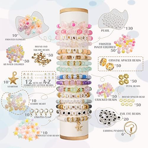 Lynnmos Clay Beads 8500 Pcs 2 Boxes Bracelet Making Kit - 24 Colors Polymer Clay Beads for Bracelet Making Set - Heishi Disc Beads for Jewelry Making kit with Charms and Gift Pack for Girls - Image 3