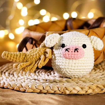 CrochetBox Pig and Highland Cow Crochet Kit for Beginners, Adults and Teen - Image 6