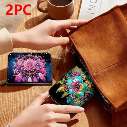 DDGYP 2PCS PU Leather Diamond Art Kits for Adults Zipper Card Holder - Image 4