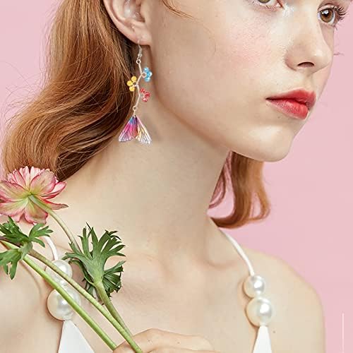 FASHEWELRY 100Pcs Resin Wing Charms Transparent Insects Wing Pendants Colorful Dragonfly Butterfly Wings Hanging Charms with Gold Foil for Jewelry Making - Image 4
