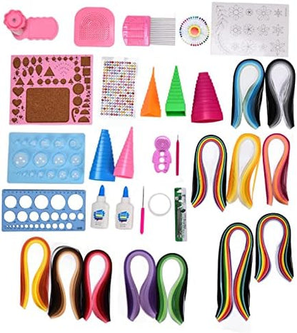 Adfaga Professional Paper Quilling Kits Complete Set with 1260 Colorful Strips Quilling Tools Accessories for Adults Beginners DIY Craft Projects Handmade Gift Idea by Unknown