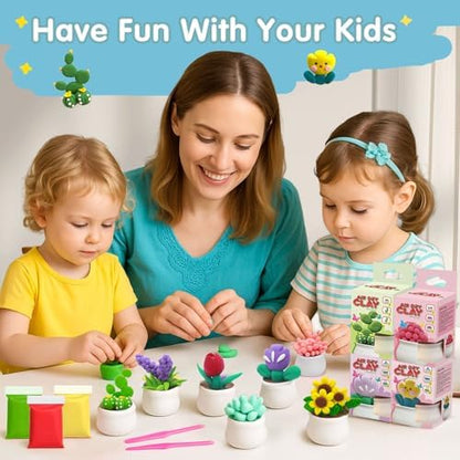 Air Dry Clay for Kids, 12 Plants DIY Modeling Clay Kit with Sculpting Tools - Image 2