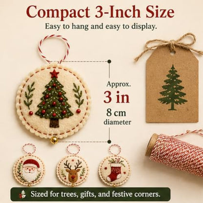 DIY Felt Christmas Ornament Kit - Create Handmade Holiday Decorations - Image 4