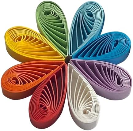 JUYA Thick Quilling Strips Set 40 Colors 160+ GSM 7mm/0.28in Width - Image 5