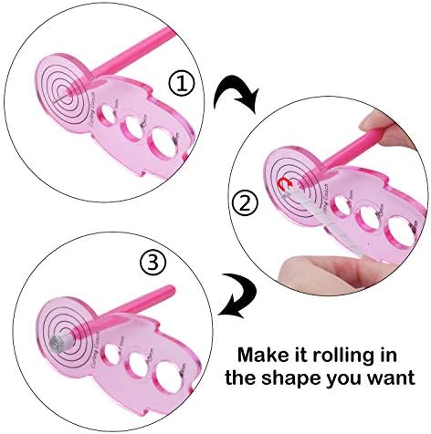 Paper Quilling Tool Set, 6 Pieces Paper Quilling Slotted Tools 1 Piece Quilling Curling Coach and 1 Piece Quilling Comb for Art Craft DIY Paper Project - Image 3
