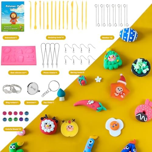 CiaraQ 70-Color Polymer Clay Oven Bake Modeling Kit - Image 6