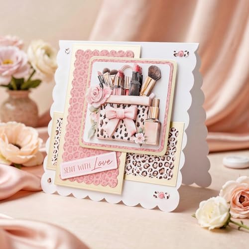 Katy Sue Rose Couture Die Cut Decoupage Card Making Kit with Embellishments. 10 Pre-Cut Sheets for 3D Card Toppers, Scrapbooking and Craft Projects - Image 4