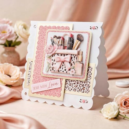Katy Sue Rose Couture Die Cut Decoupage Card Making Kit with Embellishments. 10 Pre-Cut Sheets for 3D Card Toppers, Scrapbooking and Craft Projects - Image 4