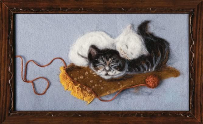 Wizardi Beginner Needle Felting Kit for Adults - Idyl. Animal Felting Kit 9,06x5 Inches. Felting Tools. Wool Felting Supplies. Felt Crafts. Wool Felt. V-38C Charivna Mit by Wizardi