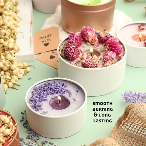 CraftBud 108 Piece DIY Soy Candle Making Kit for Adults & Kids, Include 12.4Oz Soy Wax, Wax Melter, Wicks, Dyes & More - Image 7
