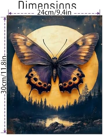 VIGEGU Butterfly Paint by Numbers Kit for Adults Beginner with Framed,Easy Adult Paint by Number Kits on Canvas DIY Painting for Beginners Art by Numbers for Home Wall Decor 10x12 Inch - Image 4