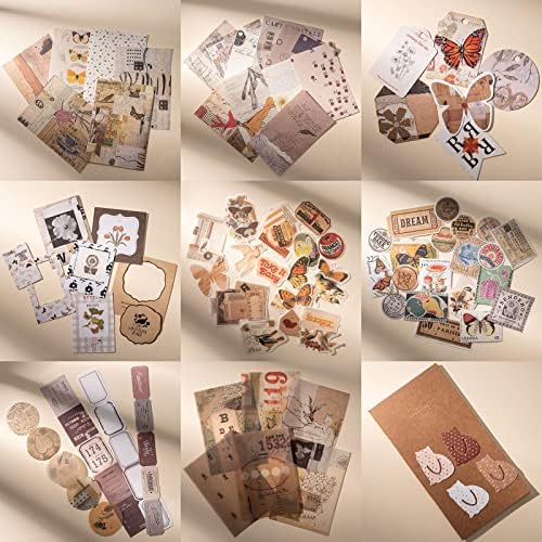 YagCu Aesthetic Journaling Supplies Kit, Bullet Journals Set Junk Journal, Vintage Scrapbooking Stationary, Arts Craft Scrapbook kit, Large Collection for Women Adults Beginners - Image 5
