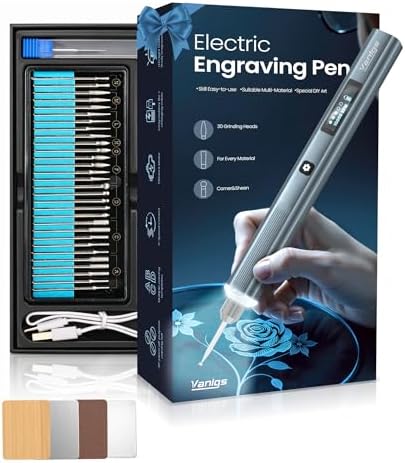 Vanlgs Engraving Pen for Metal Wood Glass Plastic Gift for Teens, Grey Pro by Vanlgs