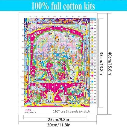 WUSARPLY Rustic Flowers Stamped Cross Stitch Kits for Beginners Adults - Image 6